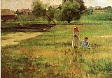 John Ottis Adams Canvas Paintings - Summertime 1890